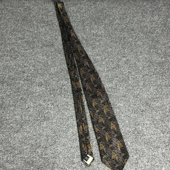 Nat Nast Tie Mens Black Gold Musical Jazz Causal Silk Necktie - Picture 3 of 8